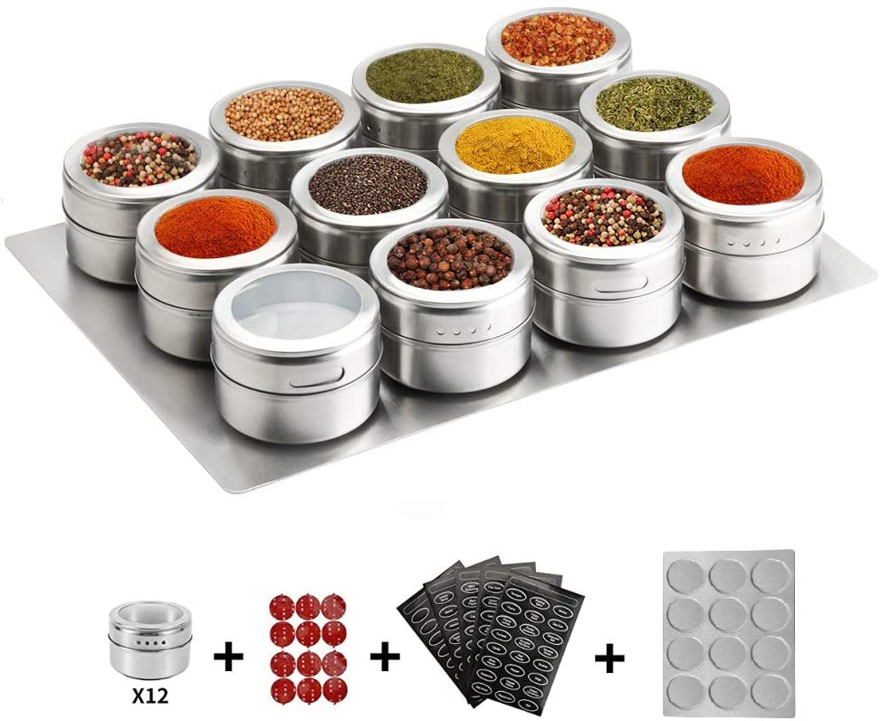 Sirooh Space Saving Magnetic Spice Jars